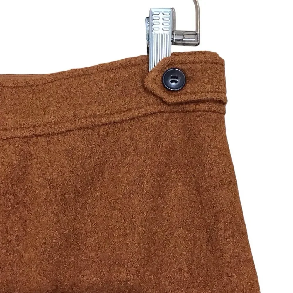 Ann Taylor‎ LOFT Skirt Lined Wool Blend Rust Mini 8T NWT